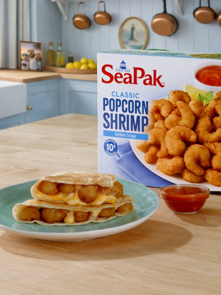 Popcorn shrimp quesadilla recipe