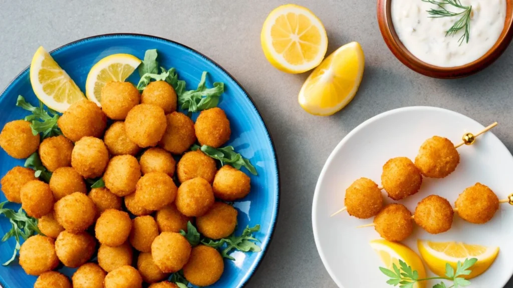 Plated Breaded Scallops