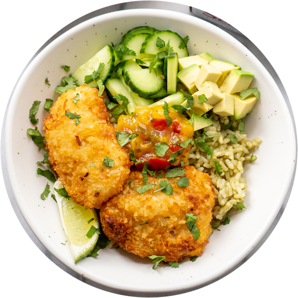 Crispy Coconut Cod Bowl