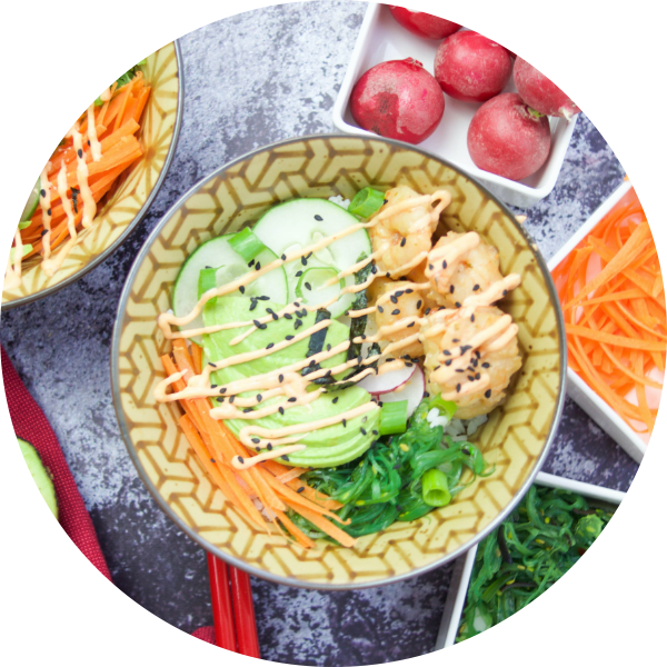 Spicy Shrimp Poke Bowl